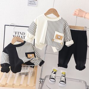 Set di abbigliamento per bambini primaverili pentole per pullover autunno primavera abito 2pc per bambini abiti in cotone per bambini abiti casual 1-5t