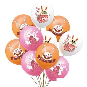 Inne świąteczne materiały imprezowe szczęśliwe 12 -calowe gumowe wielkanocne wydrukowane lateksowe balony domowe dekoracje domu dzieci balon 185 N2 Drop dostawa g dhxm3