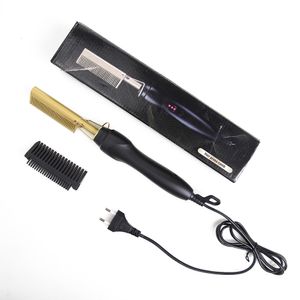 Curling Irons Comb Hair Straightener Curler Wet Dry Electric Heating Flat Iron Straightening Brush Styling Tool 230419