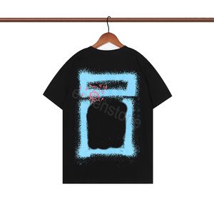 Neuestes T-Shirt des Designers Modetrend Damen Unisex Graffiti Lässiges Sporthemd Herren T-Shirt Paar Baumwolle Kurzarm Weiße und schwarze Kleidung GRÖSSE S-XXL
