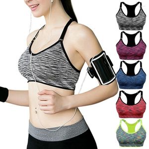 BRAS SUCKSKAPTICK QUICKT DRY SPORTS BRA KVINNA POLLEDD YOGA Fitness Stretch Workout Push Up Gym Running Seamless Sport Top