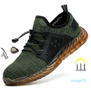 Safety Shoes Direct transport work boots indivisible work shoes for men and women air safety shoes perforated anti sports shoes