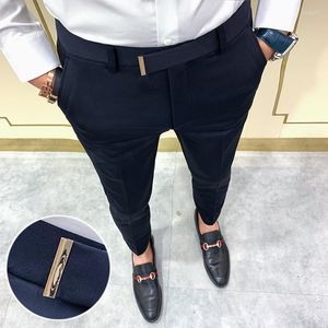 Men's Suits 2023 Suit Pants Spring Men's Fashion Casual Slim Business Wedding Party Work Classic Large 36