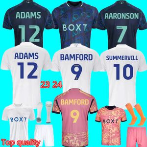 2023 2024 Bamford Llorente Leeds Unitedes Futbol Gömlek 23 24 Üçüncü Adams Aaronson Harrison James Erkek Uzak Turuncu 3. Futbol Futbol Futbol Forması Kısa Kit Kids