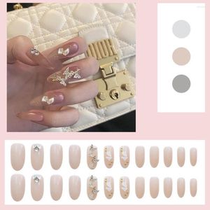 False unhas 24pcs geléia de borboleta destacável Manicure Patch Art Dip Stick Stick On Acades Accesoires