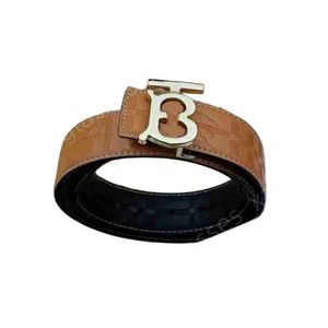 Burrberry Belt Designer Top Quality 3 Luxury Buckle Belt Mens Belt Classic Reversible Beltsカジュアルストライプスタンプバックルベルトゴールド幅とCyb7