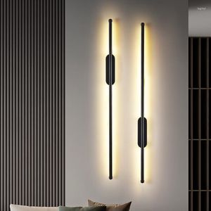 Wall Lamp Modern Minimalist Luxury LED Strip Lamps Living Room TV Mirror Bedroom Bedside Home Decoration Decor Lights