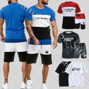 Mens Rastreadores de verão Mens camiseta e calça curta 2 peças estampares de estampa estrela traje casual homem mulheres manga curta G Roupas de roupas esportivas 230419