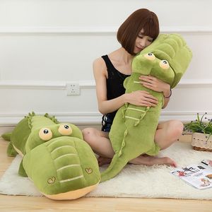 Nadziewana pluszowa zabawka miękka niestandardowa poduszka duża krokodyl śpiąca poduszka pluszowa zabawka do dzieci