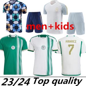 Maglia da calcio Algerie MAHREZ 2022 Home Away BOUNEDJAH FEGHOULI BENNACER ATAL 22 23 Maillot de foot Algeria bambini Tuta da calcio Algeria Maglia a maniche corte