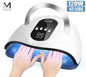New Upgrade 120W UV Led Lamp for Manicure 42 Leds Nail Dryer Lamp Fast Curing Speed Gel Polish with Sensor Timer Nail Tools305Z9761417