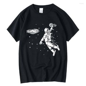 Herren-T-Shirts XIN YI Herren-T-Shirt Hochwertiges lustiges Astronaut-bedrucktes lockeres cooles O-Ausschnitt-Shirt für Herren Kurzarm-T-Shirts