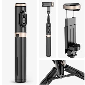 Q12 Bluetooth trådlös handhållen selfie stick stativ utdragbar monopod med fjärrkontroll för huawei iphone 13 pro max xiaomi telefon live live