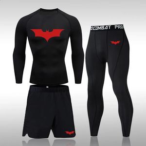 Homens Tracksuits Sportswear Rashgard Secagem Rápida Camisa Esporte Homens Calças de Compressão Ginásio Correndo Camisa Homens Fitness Leggings Roupas Terno Apertado 231118