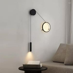 Wall Lamp Nordic Light Luxury Bedroom Bedside Double Head Minimalist Home Decoration Living Room Background Style