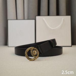 Designer Belt äkta läderbälte man kvinna klassisk logotyp spänne modebälten bredd 2,5 cm