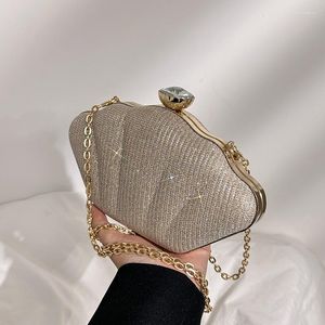 Borse da sera Pochette con conchiglia lucida dal design alla moda per borse e portamonete da donna 2023 Borsa a tracolla da donna di alta qualità