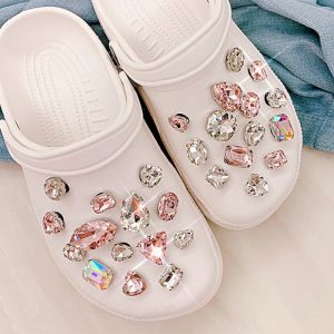 Shoe Charms for Croces DIY Colored Diamond Crystal Shoe Buckle Decoration for Croces Shoe Charm Accessories Kids Party Gift