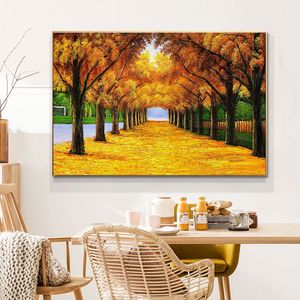 Leinwand Gemälde Gold Geldbaum Poster und Drucke Wandkunstdrucke Cuadros Wandbilder für Wohnzimmer Leinwand ohne Rahmen