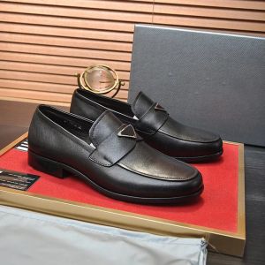 Man Designer Loafer Brushed Leather Monolith Loafers Platform Dress Shoes Black Chunky Bottom Moccasins Classic Thick Sole Oxfords Sneaker