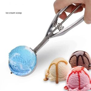 100pcs Premium Stainless Steel Ice Cream Tools Baller Ice-Cream Scoop Scoops Fruit Melon Spoon Digging Cookie Dough Scooper