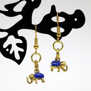 Baumeln Sie Ohrringe Großhandelspreis 10 9mm Cloisonne für Frauen-Mädchen-Geschenke Gold-Farbe-Elefant-Emaille Eardrop-Charme-Schmucksachen B3010