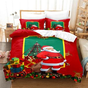 Sängkläder sätter härliga jultomten sovrum set mjukt sängöverdrag fashionabla och bekväma täcken täcke täcke örngott