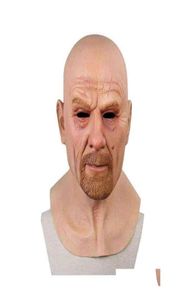 Party Masks Cosplay Old Man Face Mask Halloween 3D Latex Head Adt Masque Suitable For Parties Bars Dance Halls Activities G220412 1829450