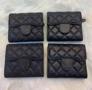 7AAA Damen Classic High End Custom Zipper Luxury Wallet Caviar Leather Fashion Card Holder Leather Casual Coin Purse1557776