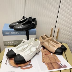 Chanellies Buckle chandal Chanelity Mary T Shaped Jane Strap Sandals Beige Black BiColor Ballerina Ballet Flats Vintage Two Tune Mules Interlocking C CHANL Casual P