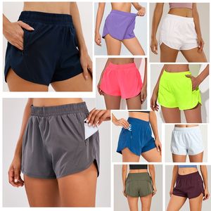 Ll shorts de ioga calças altas de alto nível