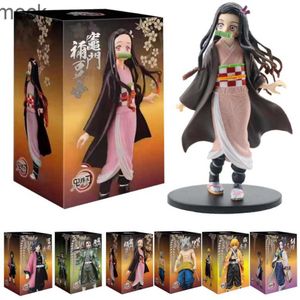 Anime manga anime 16 cm demon slayer kimetsu no yaiba figur kamado tanjirou action figur agatsuma zenitsu nezuko krigare pvc modell leksaker