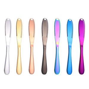 Cake Tools 430 Stainless Steel Butter Knife Cheese Dessert Jam Spreaders Cream Knifes 7 Colors Home Mtifunctional Baking Too Dhgarden Dhhko