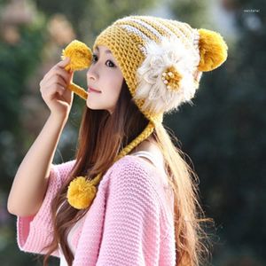 Beanies Beanie/Skull Caps Womens Winter Cap Chunky Cable Knit Pompom Soft Warm Hat Thick Beanie Lined Adjustable Knitting Ball