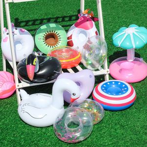 Summer Swimming Pool Party Inflatable Drink Holder Beverage Cans Cups Float Coasters