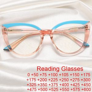 Sunglasses Anti Blue Light Prescription Glasses Women Brand Designer Optical Reading Eyeglasses Colorful Cateye Fashion Eyewear 2