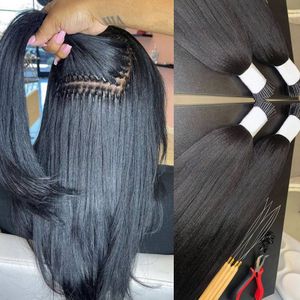 Yaki I Tip Hair Extension Remy Human Hair Kinky Straight Keratin Microlinks Itip hair Extensions 100g