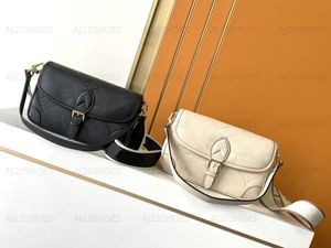 Diane Mini Satchel 여성 크로스 바디 겨드랑이 백 M46386 모노그램 엠보싱 제거 가능한 자카드 스트랩 숄더 가방 세련된 분리 가능한 가죽 손잡이 메신저