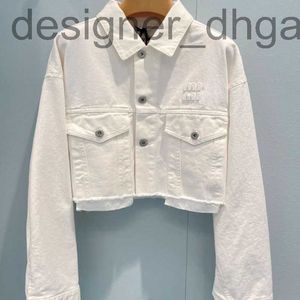 Women's Jackets DesignerHigh version womens denim jacket miu designer jackets letter embroidery short Denim coat women fashion cardigan top 68MI