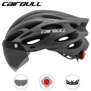 Cykelhjälmar Cairbull Cycling Hjälm Integreringsmatch MTB Mountain Bike Taillight Hjälm borttagbar lins Visir Cycling Mens Womens Hjälm P230419