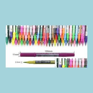 Painting Pens Brush Double Color Cartoon Pen Marker Watercolors Sketch Handpainted Soft Super Broad Twin Tip Manga Ciao Drop Deliver Dhogx