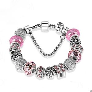 925 Sterling Silber überzogenes Schmetterlings-Charm-Armband-Set für Pandora-Schlangenketten-Charm-Armbänder für Frauen, Freundin, Geschenk, Designer-Armband mit Original-Box-Set