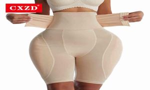 Midja och bukformiga formade cxzd kvinnor postpartum body shaper underkläder hög höft vadderad trosor lår smalare sexig rumpa lyft fak3981152