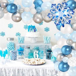 Party Decoration Ice Snowflake Theme Balloon Garland Arch Birthday Kids Romance Girl Princess Girls Baby Shower Decorations DIY