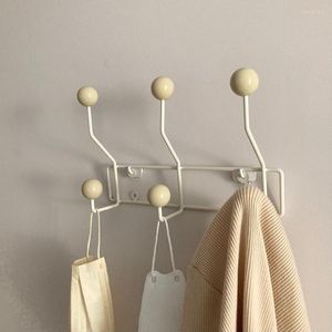 Hooks Wall Mounted Coat Scarf Handbag Metal Entryway Bedroom Keys Hats Hanging Rack Vintage Wooden Bathroom Towel Robe Hook