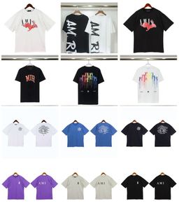 Мужские футболки Дизайнерская футболка Повседневная роскошная футболка с буквенным принтом Летние топы с коротким рукавом в стиле хип-хоп S-3XL
