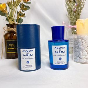 Hot sale women's blue Mediterranean villus Rhodotorula California laurel perfume EDT 75ml perfume for men use spray men's perfume to create lasting nature