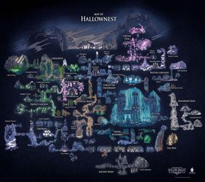 Mapa do cavaleiro oco de Hallownest Art Silk Print Poster 24x36inch60x90cm 0184274338