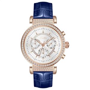 Andra klockor Multifunktion Ladies Watch Luxury Brand Woman Hand Clock Charm Fashion Wristwatch Waterproof Chronograph 231118