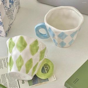 Tassen Keramiktasse Kaffeetasse Hochtemperaturbeständig Lingge Kleine frische Handmalerei Personalisierte Geschenke